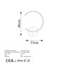 Opviq Moon - 13328 Lámpara de pared negra con LED integral
